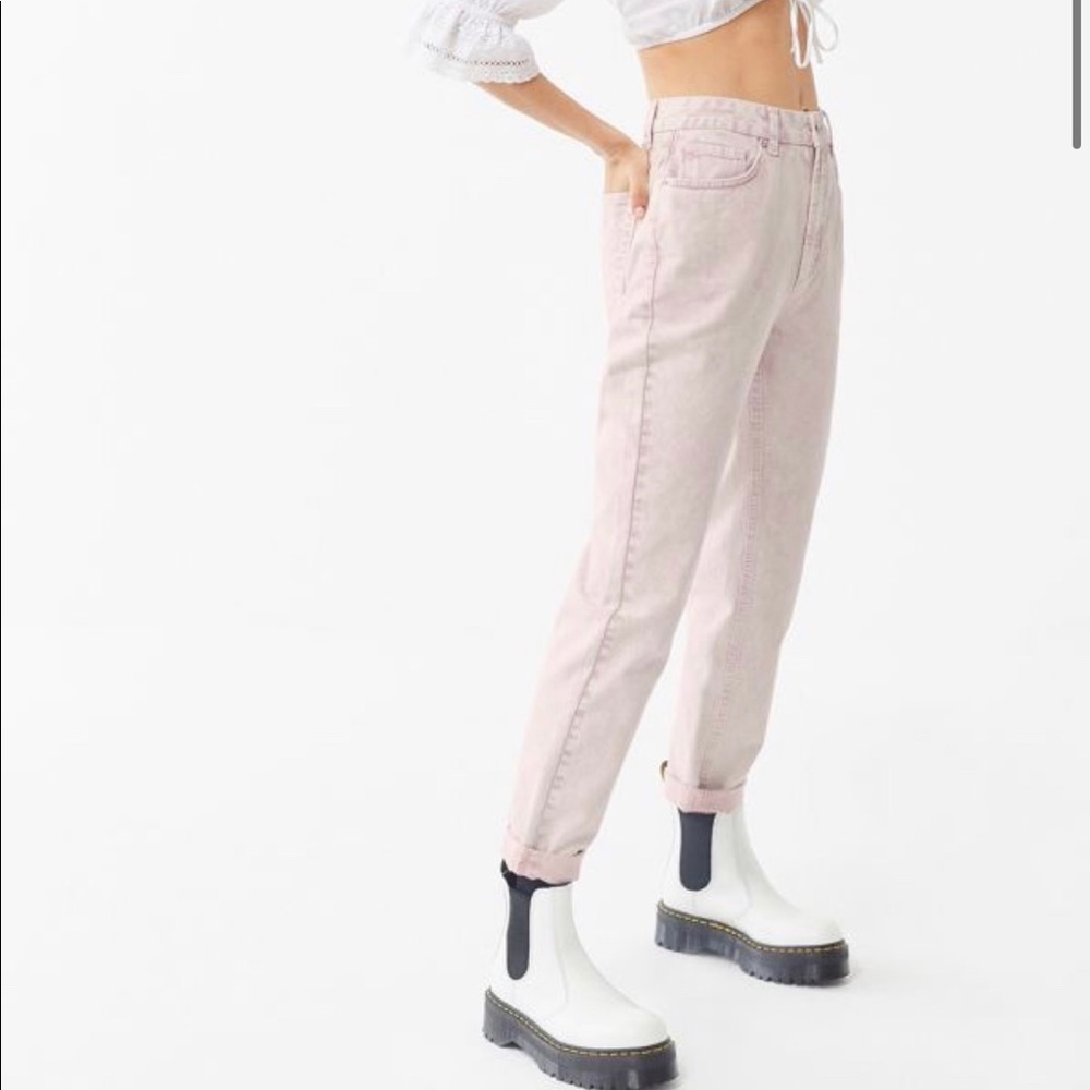 BDG Urban Outfitters Mom Jeans in Pink Acid Wash